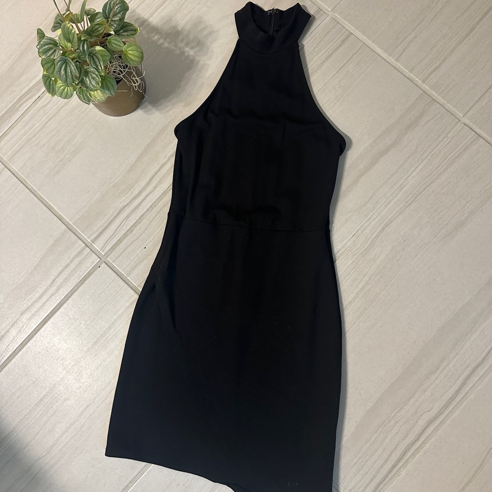 Forever 21 Black Halter Mini Dress